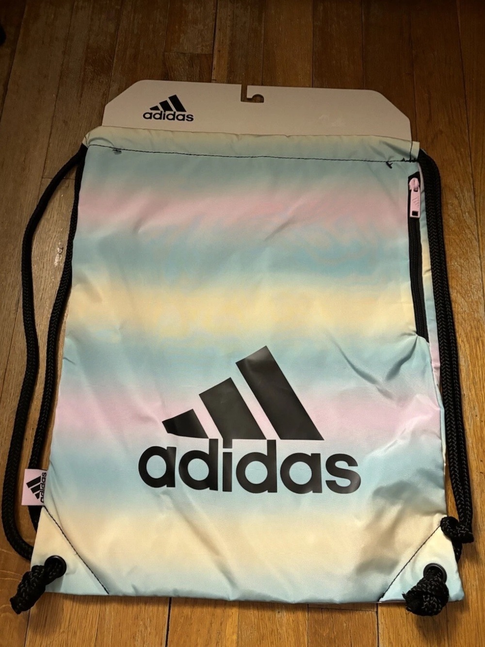 adidas Ready Sackpack Backpack Gradient Flash Aqua/Black One Size Drawstring